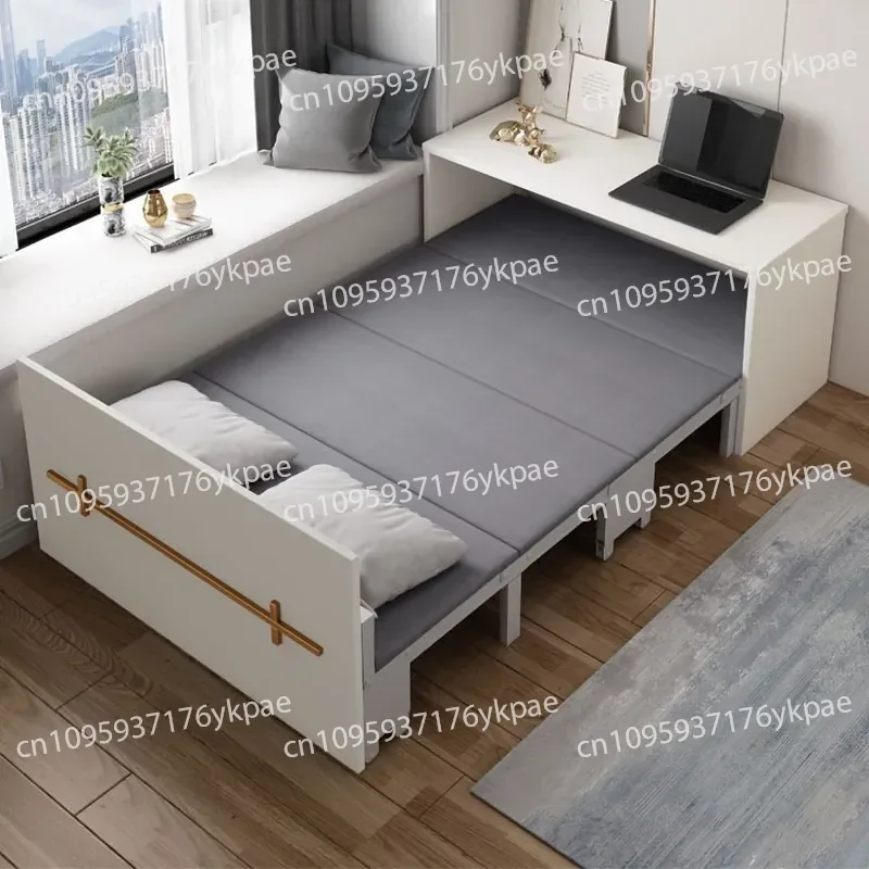 Folding Invisible Bed Household Model 1.5 Meters Into The Cabinet Hidden Telescopic Push-pull Guest Temporary Bed Hardware