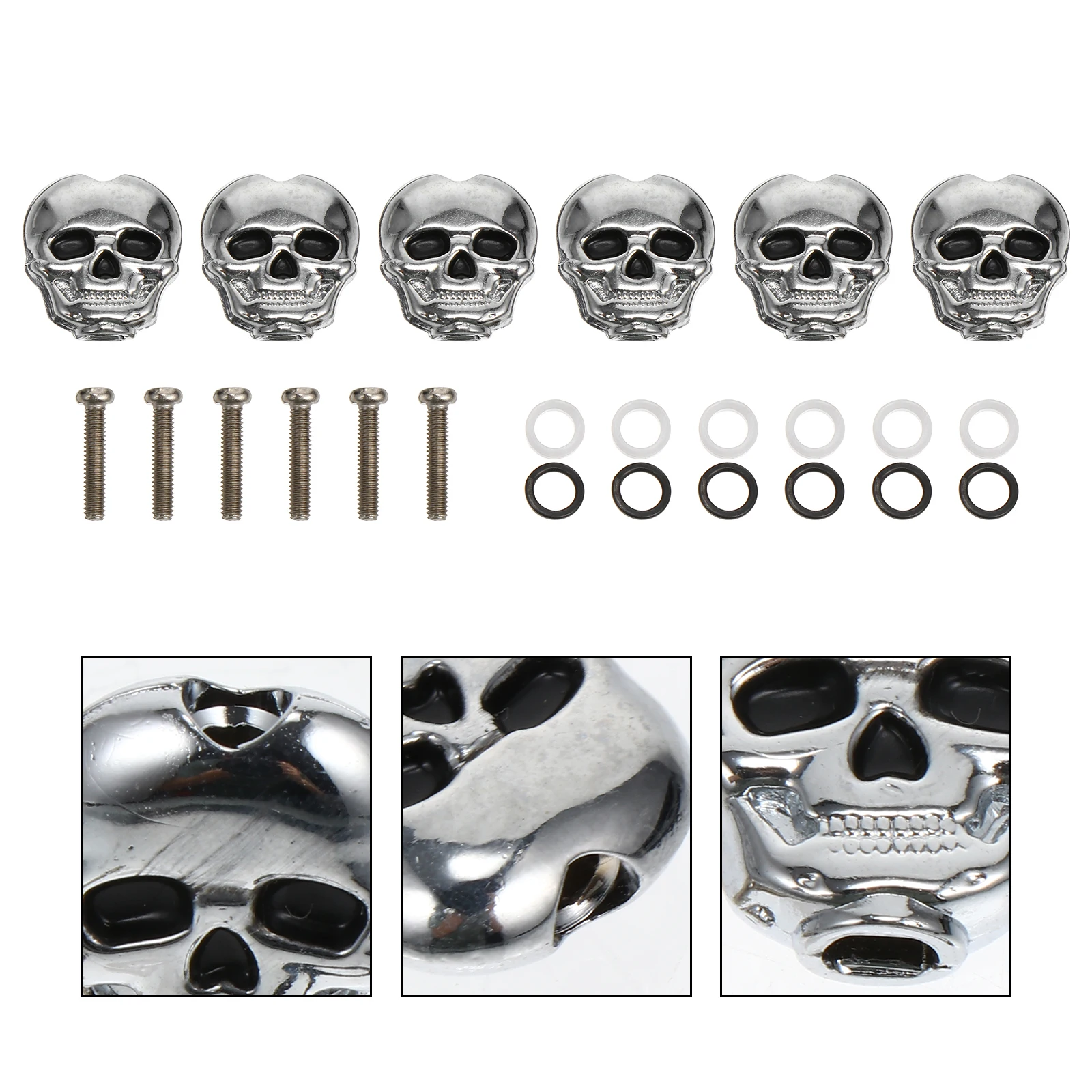 

6 Pcs Electric Guitar Buttons Acoustic Tuning Pegs Accessories Machine Heads Metal Keys