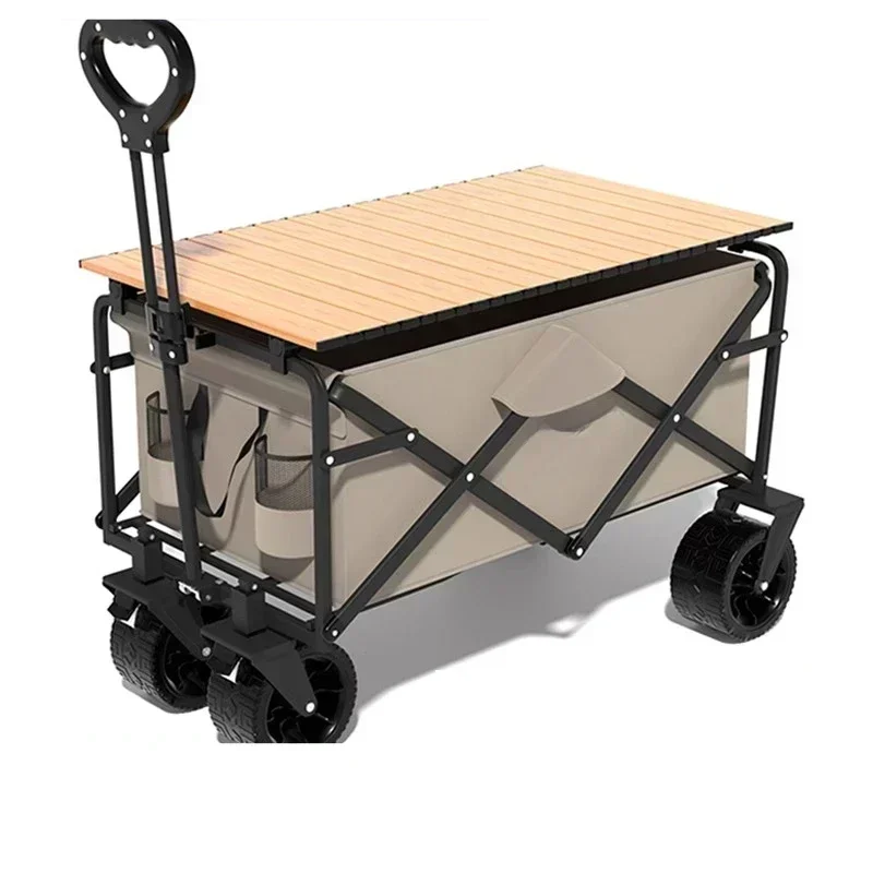 Outdoor camping cart Foldable trolley Camping small trailer Camp wagon Stall Picnic Portable trolley