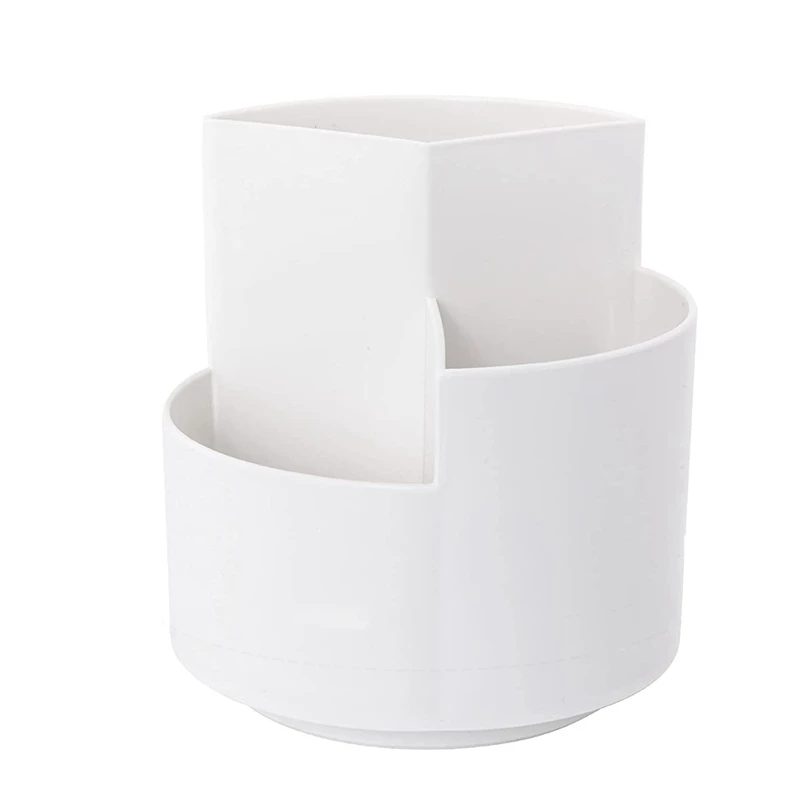 حامل قلم دوار متعدد الأغراض 3 فتحات مقسمة كأس قلم رصاص دوار منظم أقلام مكتبية للمنزل والمكتب