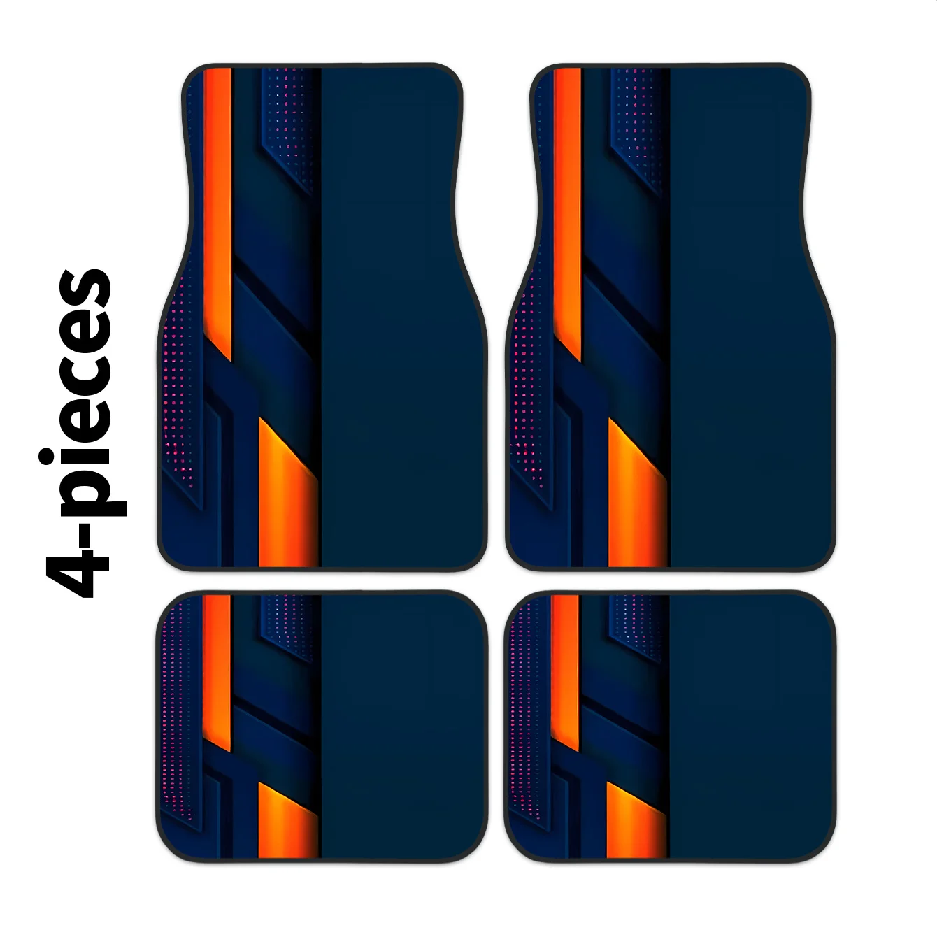 4pcs Personalised Car Mats In Cat Plush Style, Unique Interior Look, Universal Fit, Great Gift For Car Enthusiasts