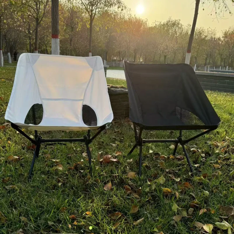 Foldable Camping Chairs Set Lightweight folding Chair Ultralight  Backpacking Moon Chairs for Garden Picnic Beach Fishing