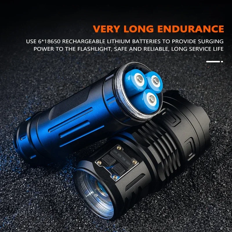 Super Bright Led Flashlight USB Rechargeable Long Range Tactical Torch Zoomable Emergency Outdoor Flashlight Camping Lantern