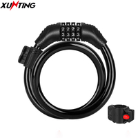 Xunting Bike Cable Lock for Enhanced Theft Protection  Basic 54cm Coiling Resettable Bicycle Cable Lock with Mounting Bracket