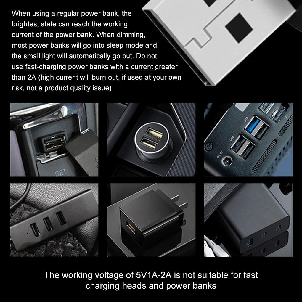 2Pcs Car USB Night Light Touch Control LED Lamp Portable Lighting Plug and Play Decorative Atmosphere Light for Home Bedroom