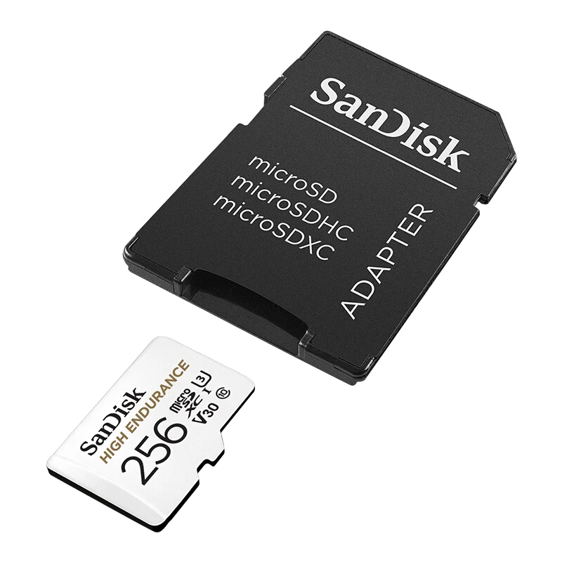 Sandisk alta resistência monitoramento de vídeo do carro 32gb 64gb 128gb 256gb cartão microsd sdhc/sdxc class10 cartão tf para câmera estudo telefone