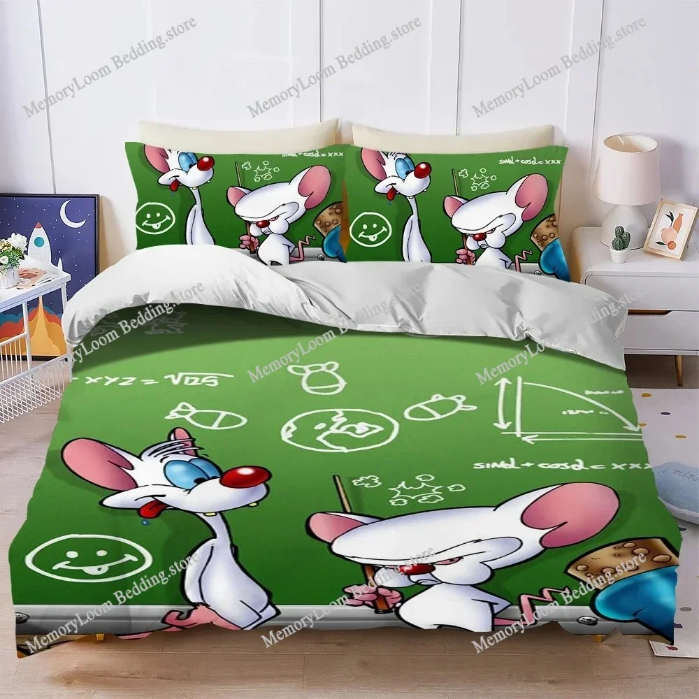 

Pinky and the Brain Duvet Cover Set Home Style Bedding Soft Laundry Cotton Bed Student Dormitory Gift Home Textileextile029