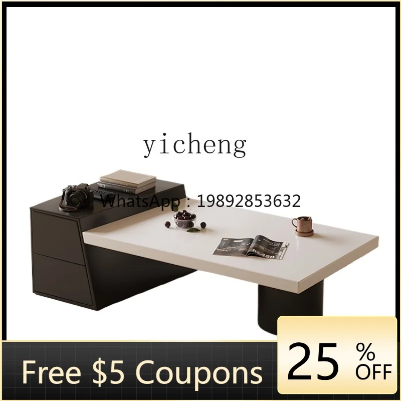 

ZZF New Solid Wood Tea Table Small Apartment Living Room Home Minimalist Creative Rectangular Tea Table