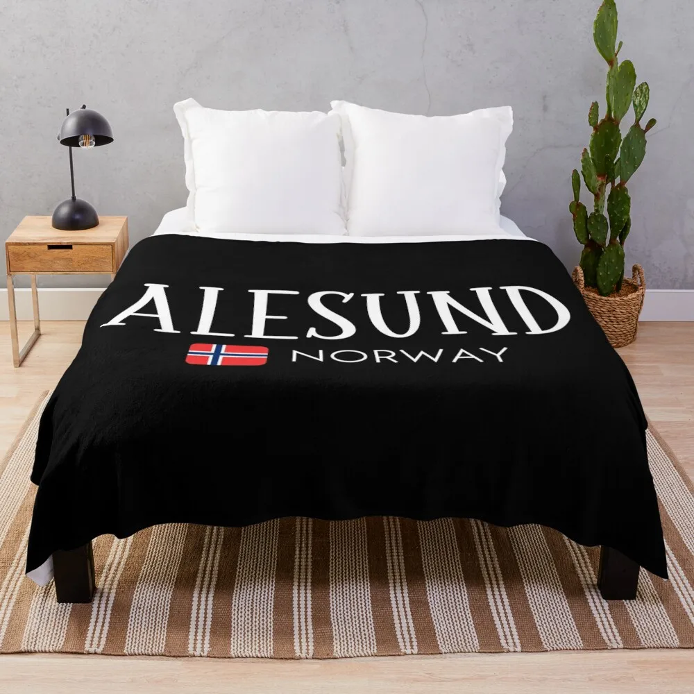 

Alesund - Norway Throw Blanket cosplay anime Soft Plush Plaid wednesday Blankets