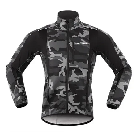 ENCYMO  New Winter Warm Up Thermal Cycling Jacket Bicycle MTB Road Bike Clothing Windproof Waterproof Long sleeve Jersey