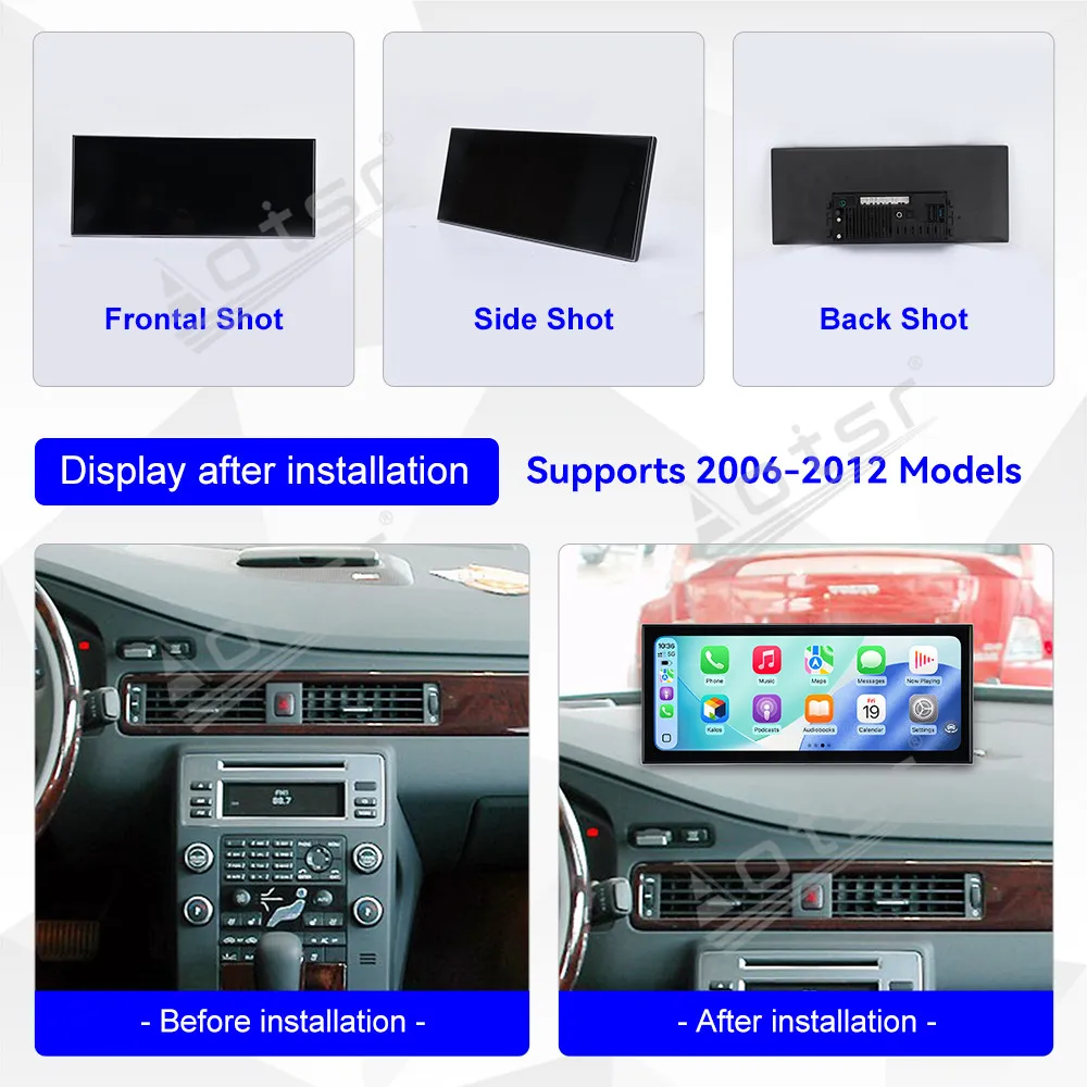 Android 15 15.8'' Car Radio For Volvo S80 2006-2012 Carplay GPS Navigation Multimedia Player Automotive Head Unit Display Screen