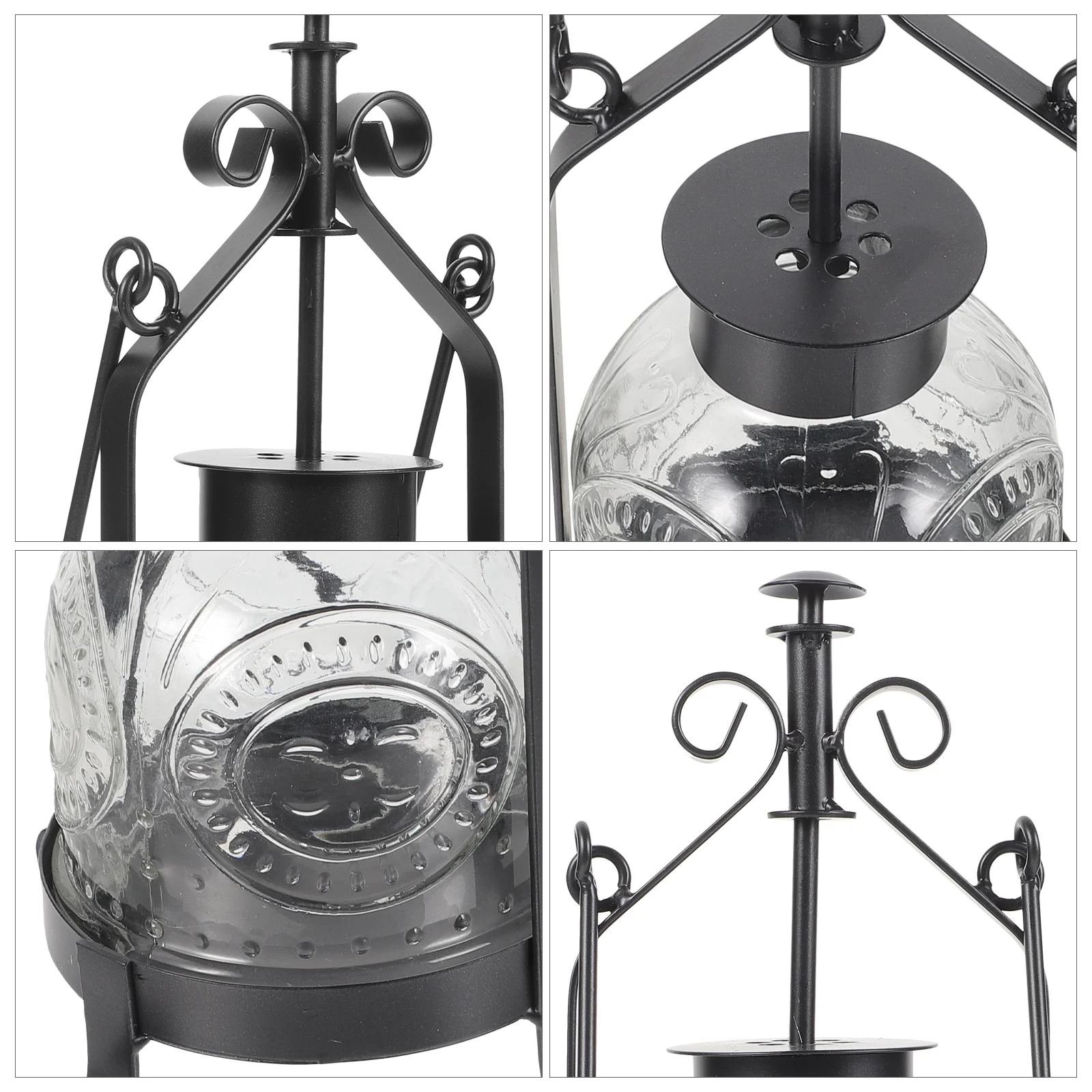 

Vintage Oil Lantern Holder Creative Iron Art Candlestick Home Decoration Desktop Stand Romantic Lighting