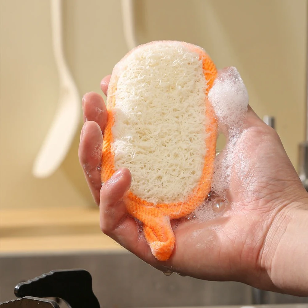 

Organic Natural Loofah Sponge for Cleaning and Showering Plant Fiber Body Bath Scrubber Plastic Free Compostable Scouring Pads