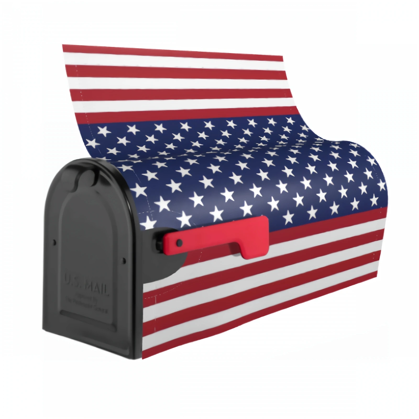 Usa Star Mailbox Covers Magnetic 21x18 Inch Spring Summer Gingham Mailbox Wraps Post Letter Box Cover for Garden Yard Home Decor