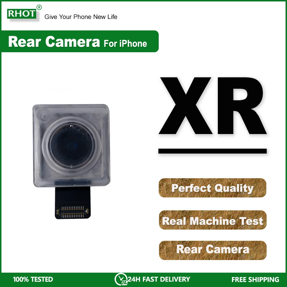 

100% Tested Real Machine Test Rear Camera For iPhone XR Back Camera Rear Main Lens Flex Cable Camera For iPhone XR Rear Camera