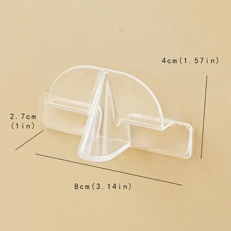 Conjunto 270D 8 suportes adesivos transparentes inovadores formato nariz para exibição segura óculos no banheiro,