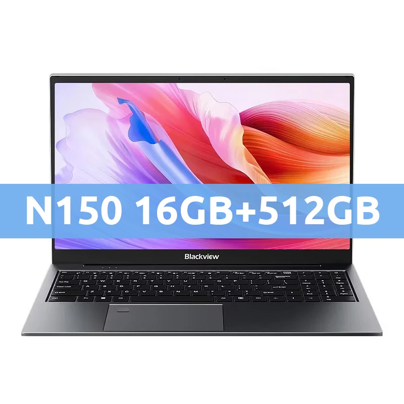 Blackview AceBook 8 laptop, 15,6 inch, Intel N150-processor, 16 GB RAM, 512 GB SSD + uitbreidbaar tot 1 TB, Windows 11 Home.