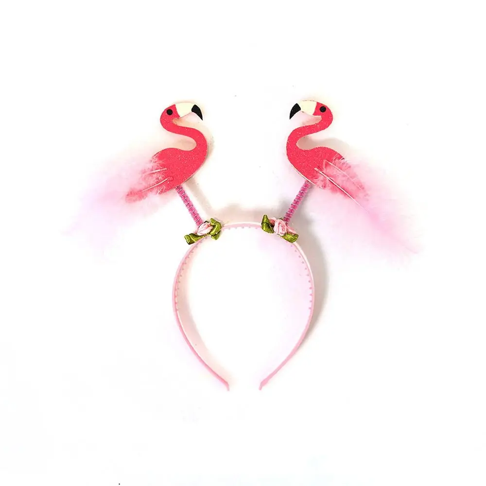 Diadema de fiesta hawaiana de piña feliz, diadema de flamenco, accesorios de fiesta, diadema de árbol de coco, sombreros divertidos para vacaciones