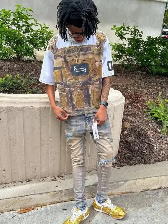 

Y2K Hip Hop Body Armor TShirts Cotton Casual Loose Fit Short Sleeve round Neck Geometric Pattern Unisex Summer Fashion