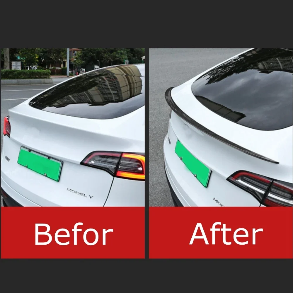 Car Rear Spoiler Trunk Roof Lip For Tesla Model 3 2017-2023 Model Y 2020-2023 Tail Wing ABS Spoiler Tuning Body Kit Trim Tuning