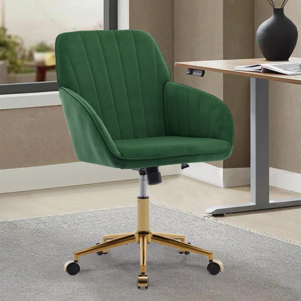 

Adjustable Office Chair, Home Bedroom, Ergonomic Swivel Chair, Backrest Seat, Comfortable for Long Sitting Green