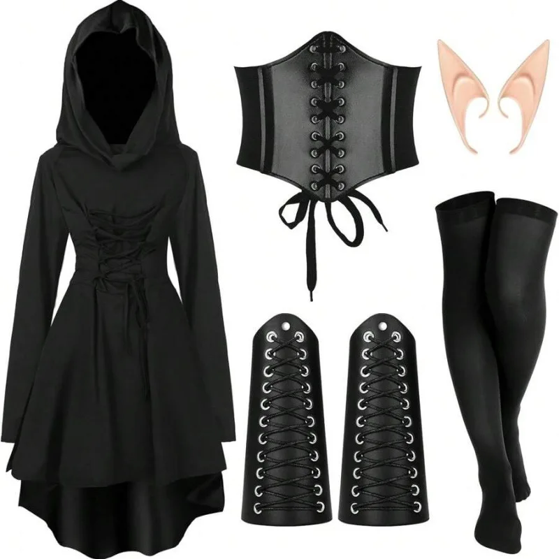

Medieval Fairy Costume Set Women's Fashion Ensemble Summer Season Fairy Tale Inspired Outfit Cross-Border Clothing Set