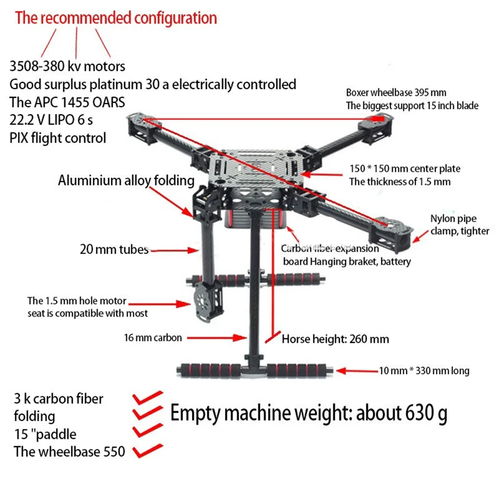 Zd550-カーボンファイバークアドリコプター550mm,フライトコントロールm8n 7n,GPS qm4208 3508,エンジン40a esc 1238,プロペラセット