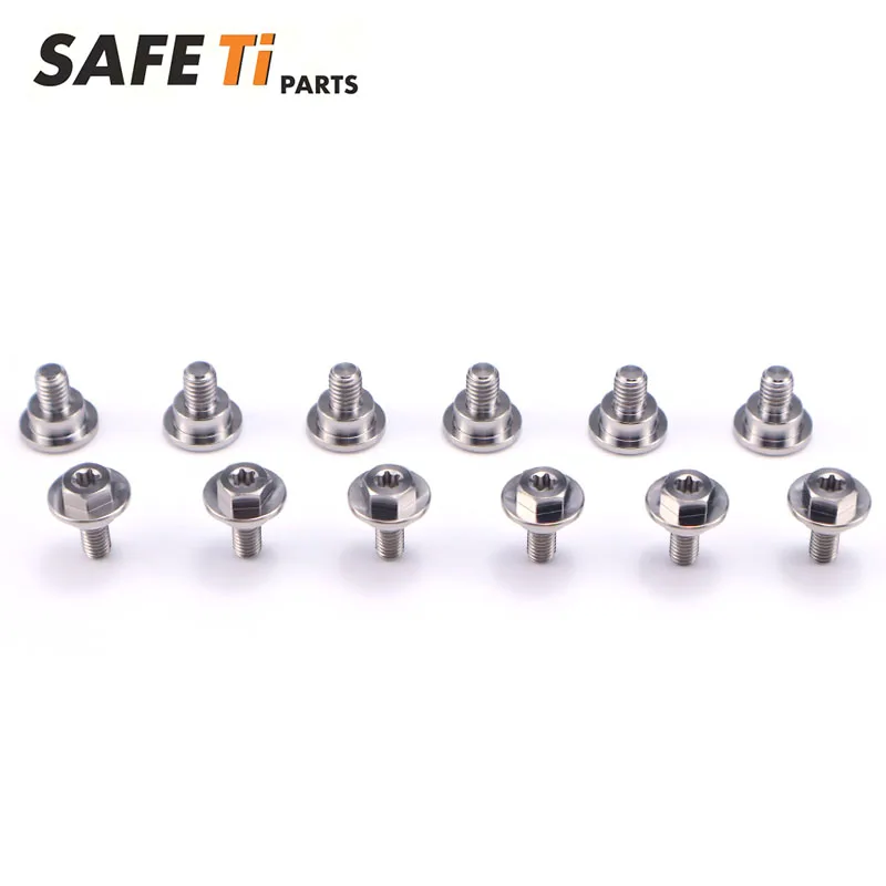 GR5 Titanium Fork Guard Bolt Kit 12PCS (6+6) for HONDA SFM Dirt Bike | Burned Blue Rainbow Front Guard Screws Set Motocross
