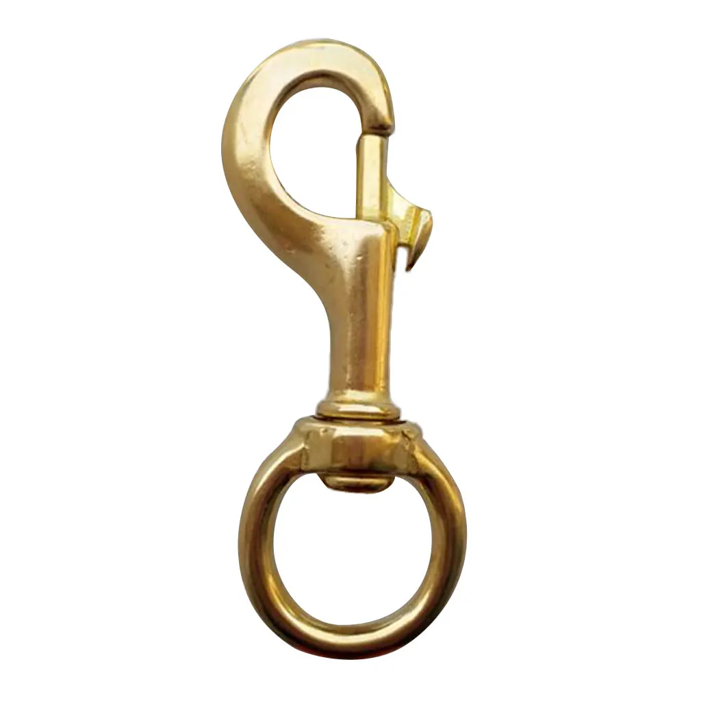 Multi Purpose Durable Brass Swivel Eye Bolt Snap Hook Spring Clip for Scuba Diving Camping Hiking Climbing