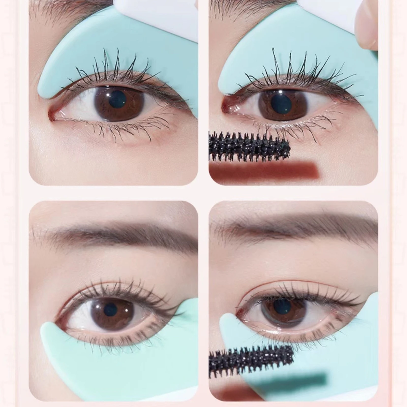 Mascara Guard Portable Reusable Eyelash Eyeline Guard Silicone Prevent Residue Two Curvatures for Makeup for Beginners