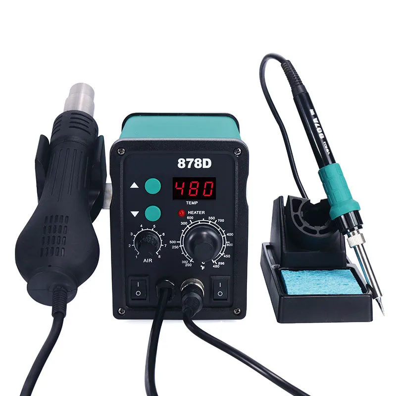 

YIHUA 878D Hot Air Soldering Station, 220V/110V, LED Display, Auto Cooling, Ideal for PCB Repair