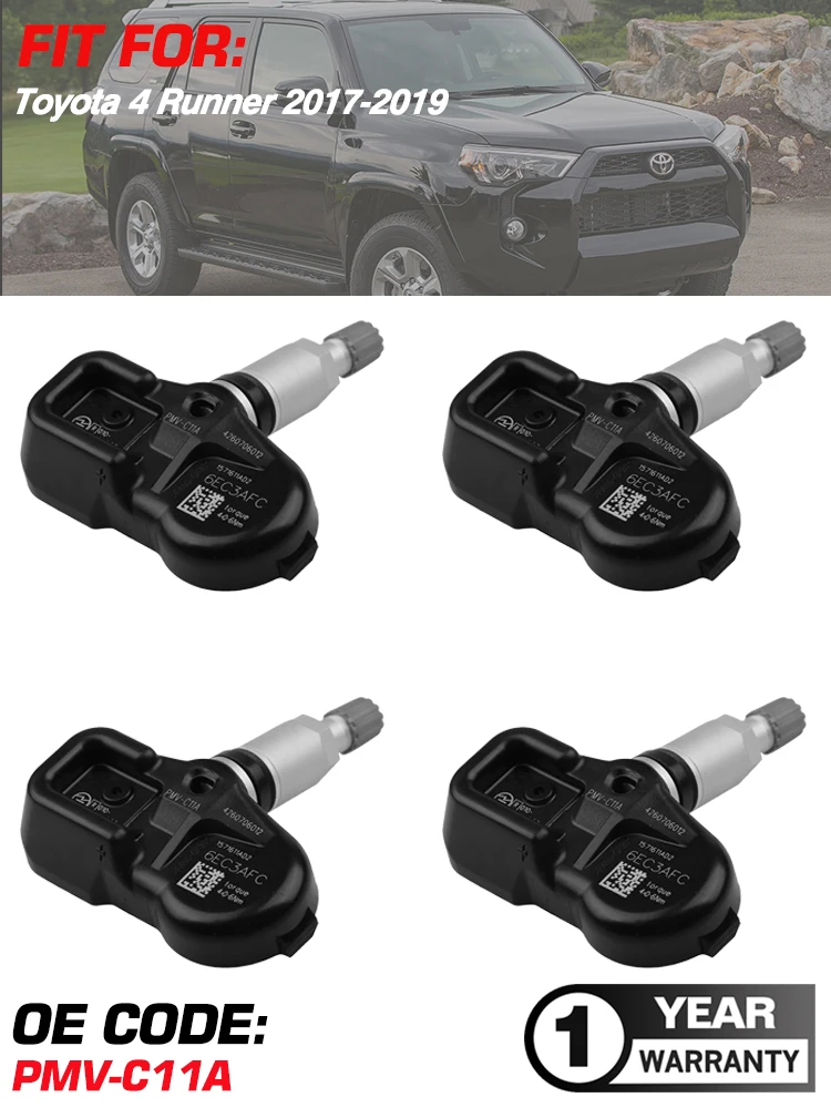 For Toyota 4 Runner 2017-2019 315 MHZ TPMS 1x Car Tire Pressure Monitor Sensor Car Accessories PMV-C11A 42607-35040 42607-06012