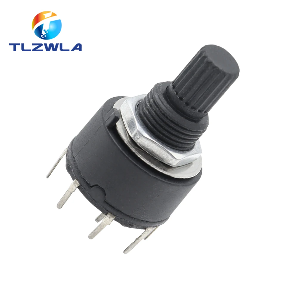 1PCS RS16 Plastic 16MM Rotary Band Switch 2 Pole 3 4 Position 1 Pole 5 6 8 Position Handle Length 15MM Axis Band Switch