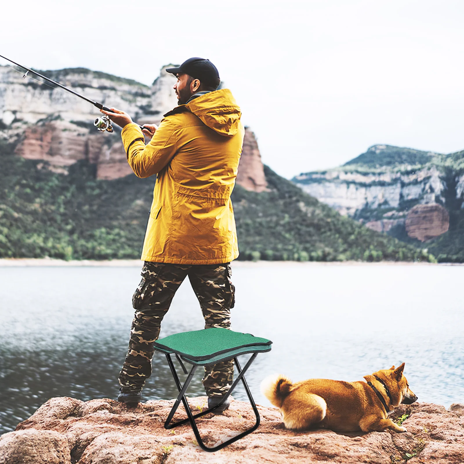 

Outdoor Folding Stool Lightweight Portable Camping Chairs Collapsible Footstool Aluminum Travel Stools Gardening Beach Chairs