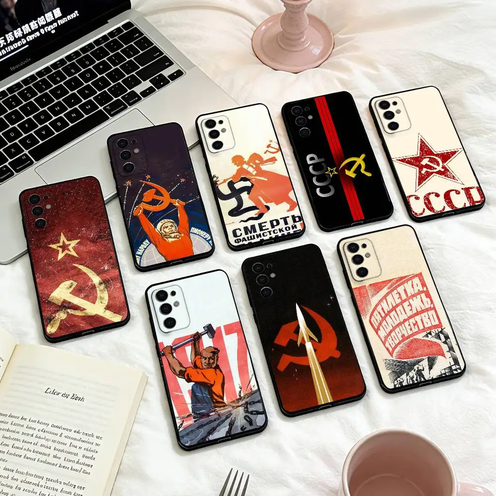 

V-Vintage Style Stalin S-Soviet Phone Case For Samsung S 25,24,23,22,30,21,10,9,Ultra,Plus,Lite,FE,4,5 G Soft Black Case