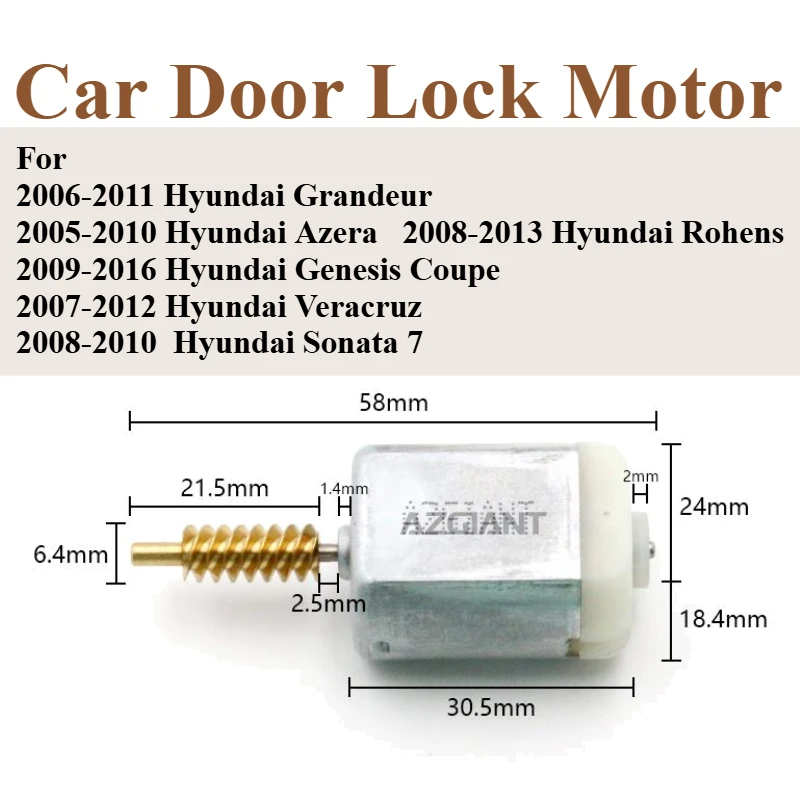 

Door Lock Motor For Hyundai Grandeur Azera Genesis Coupe Rohens Veracruz Sonata 7 Central Control Lock Actuator Power Engine DIY
