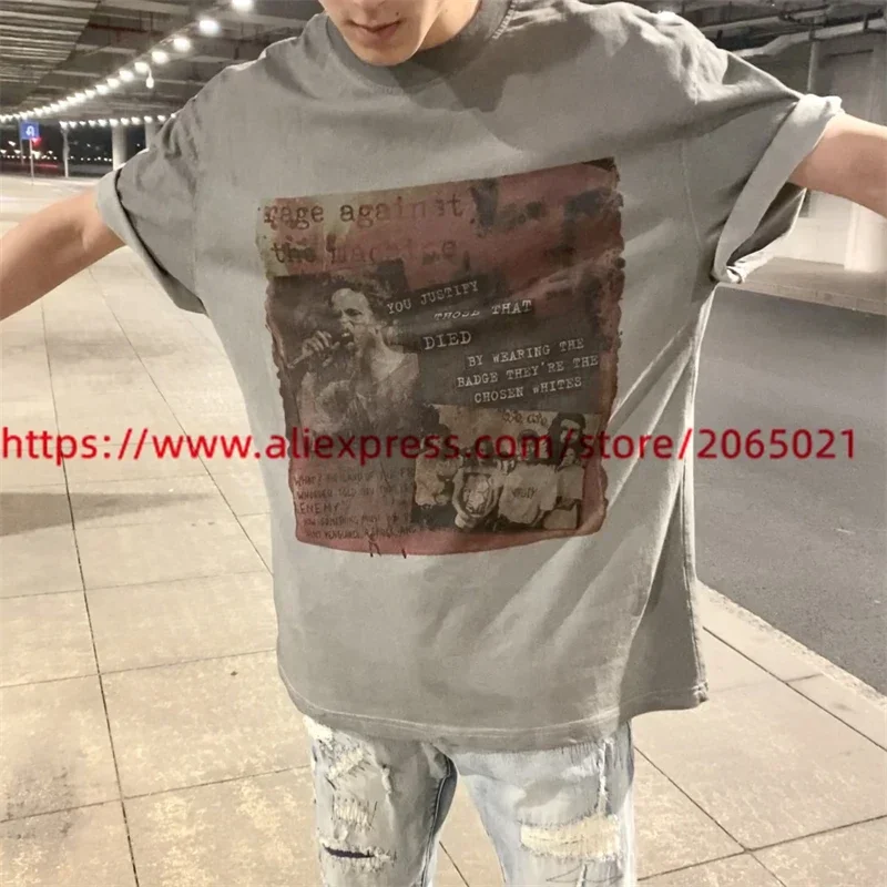 Los Angeles Exclusive Justin Bieber T Shirt Men Women High Quality Washed Ash Top Tees T-shirt