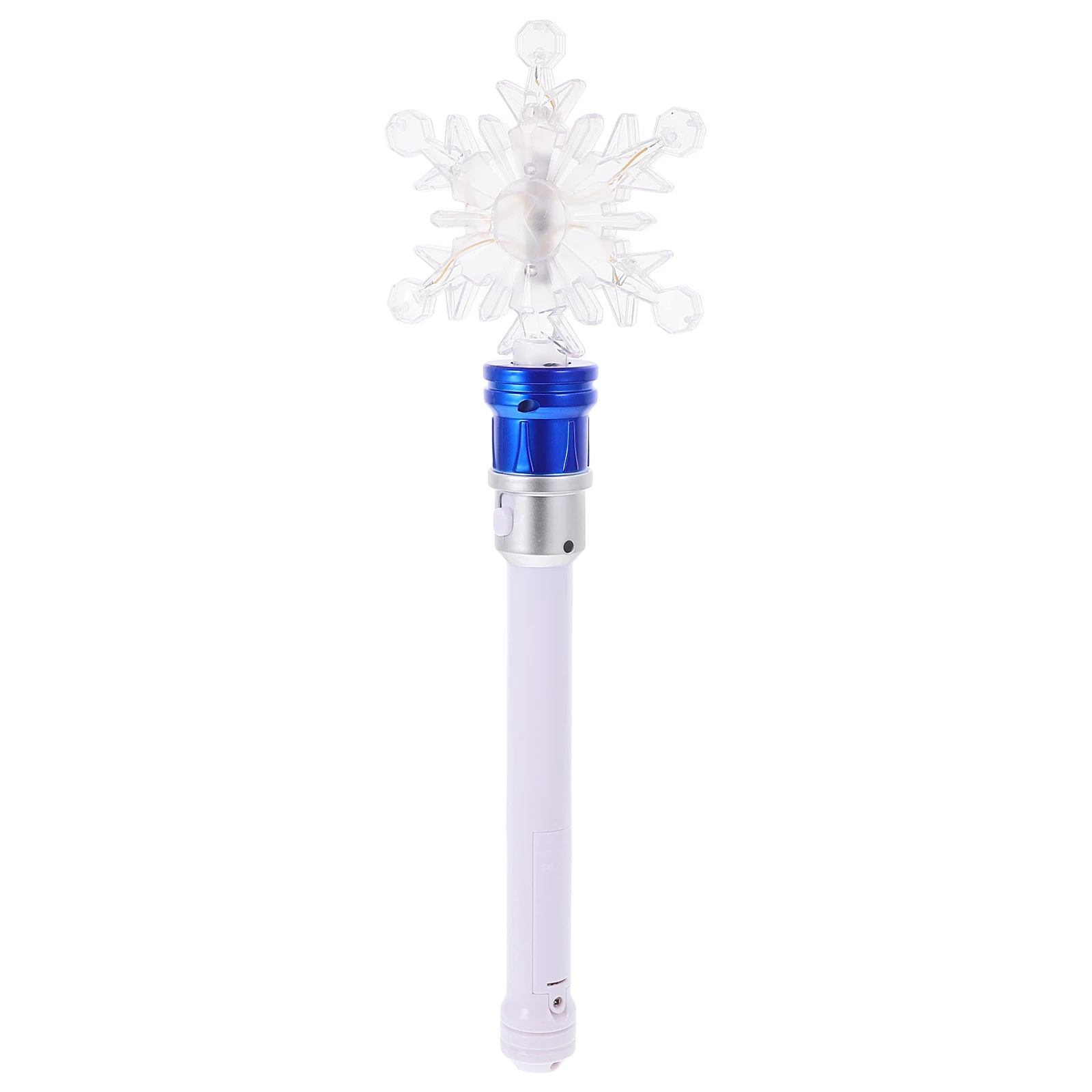 

1pcs Glowing Snowflake Wand Rotating Light Up Fairy Party Concert Event Stage Performance Prop Novelty Kids Cosplay No