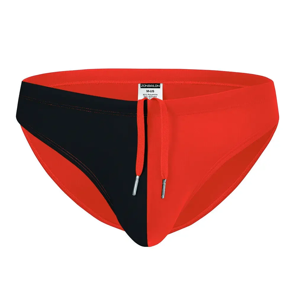 Jinshi Mens Sexy Swimming Briefs with Drawstring big pouch Comfort Fit Swimsuit