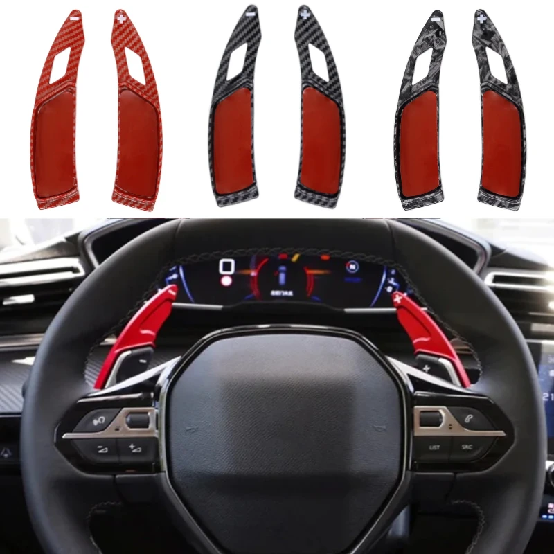 

2pcs/lot For Peugeot 208 308 508 2008 3008 5008 GTi SW Allure Accessories Car Sports Steering Wheel Shift Paddle Shifter fit