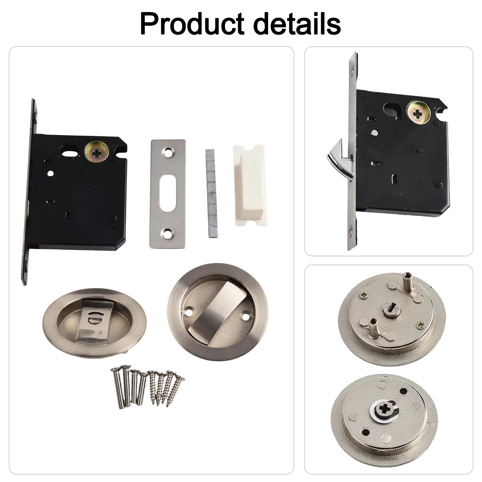 قفل الباب، قفل باب منزلق للحمام، خطاف واحد مع قفل مؤشر أحمر وأخضر، قفل باب الجيب، أجهزة غير لامعة باللون الأسود