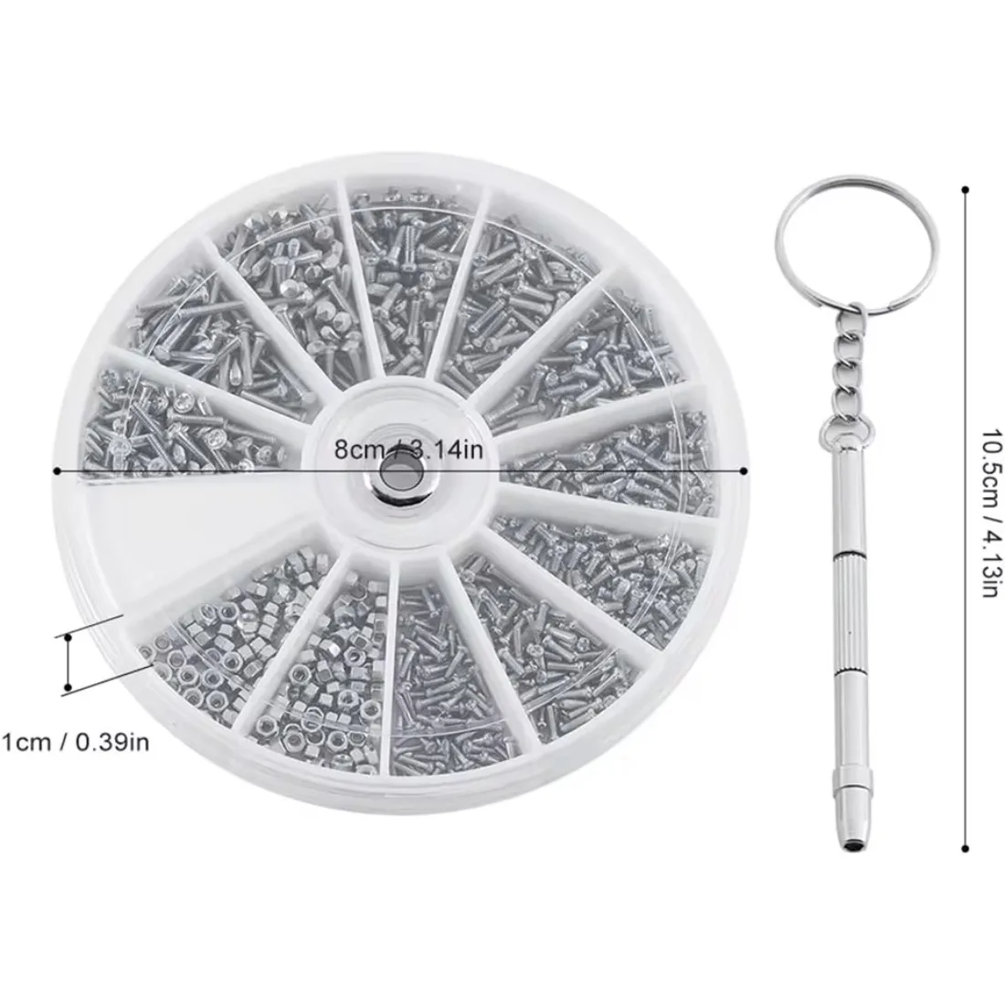 Eyeglass Screw Repair Kit: Repair Screws, Nose Pad Screws, Temple Screws Repair Set 12 Types image 6