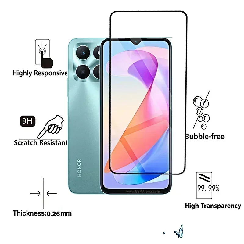 強化ガラススクリーンプロテクターフィルム,Huawei Honor用,x6a x8a x8 4g 5g x7 x6 a x5 90 70 lite, 4-1個