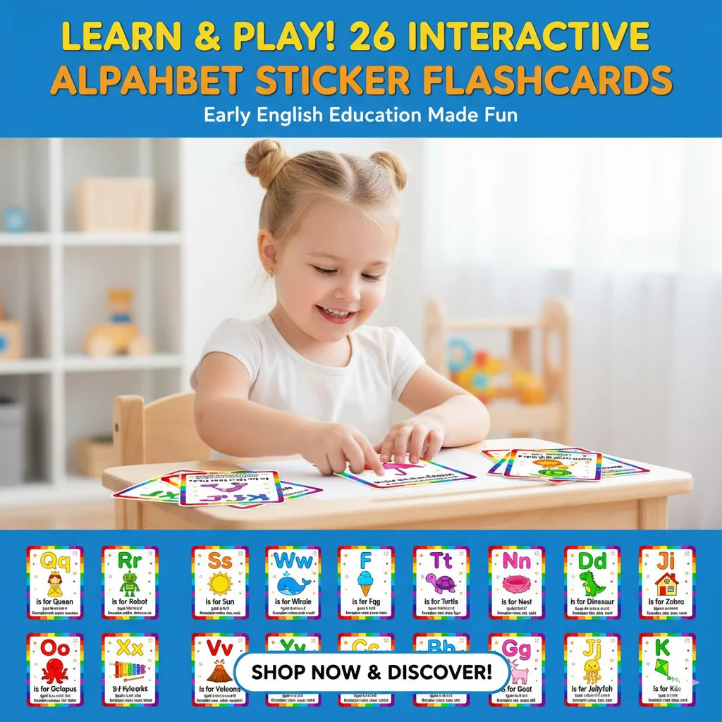 26pcs ABC Phonics Stickers Waterproof Alphabet Letter Stickers for Preschoolers Kids Learning Educational Water Bottle Supplies