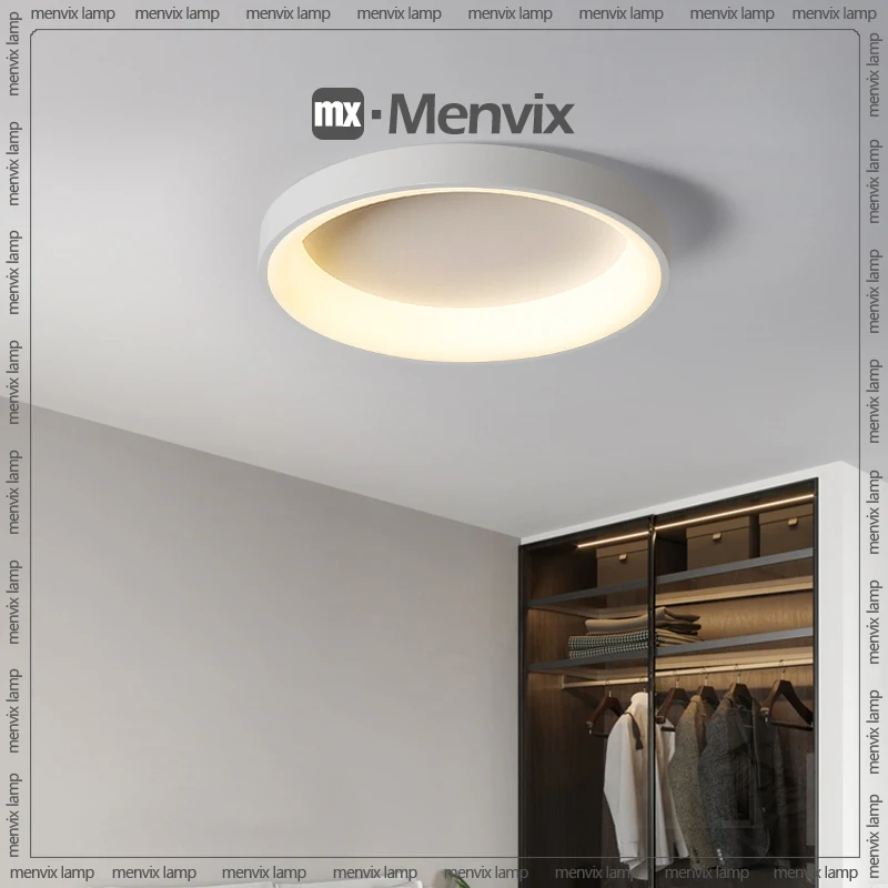 Imagem -03 - Design Moderno Dimmable Led Luzes de Teto Lâmpada Interior Redondo Quadrado Sala de Estar Quarto Jantar Branco Cinza