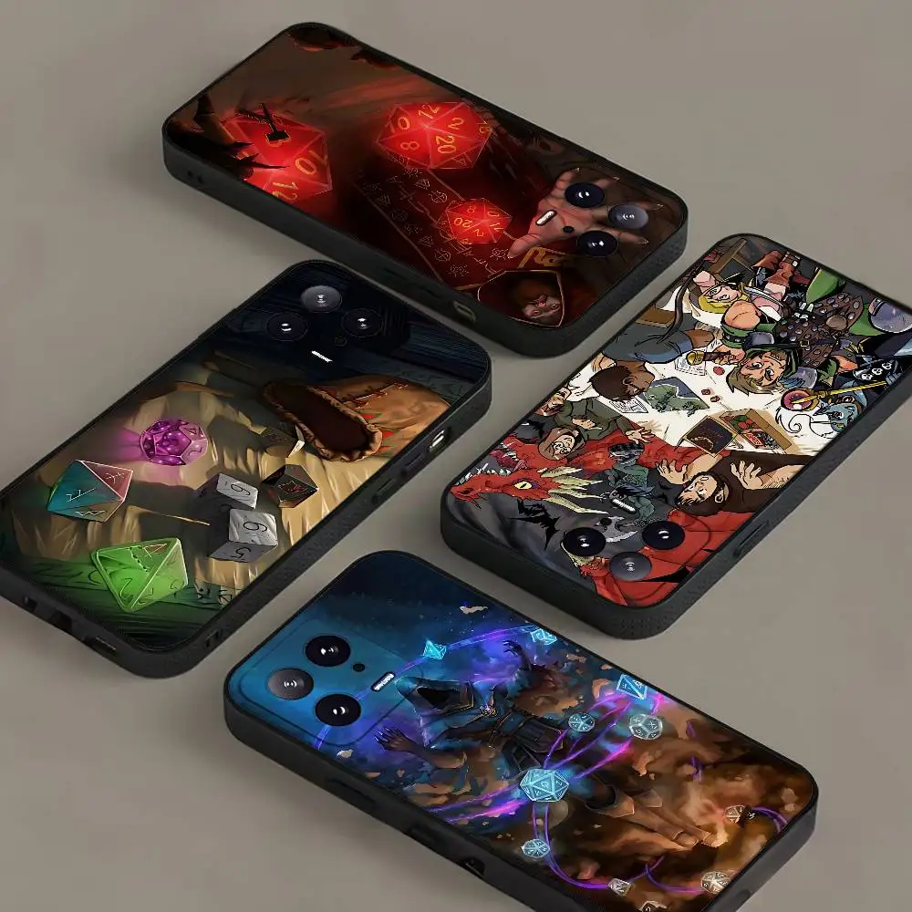 Чехол для телефона Game D-Dungeons D-Dragons D-DND для Xiaomi 11 12 Redmi Note 11 5G 8T 9A 9 10T Note8Pro Note 9 12SUltra, черный чехол