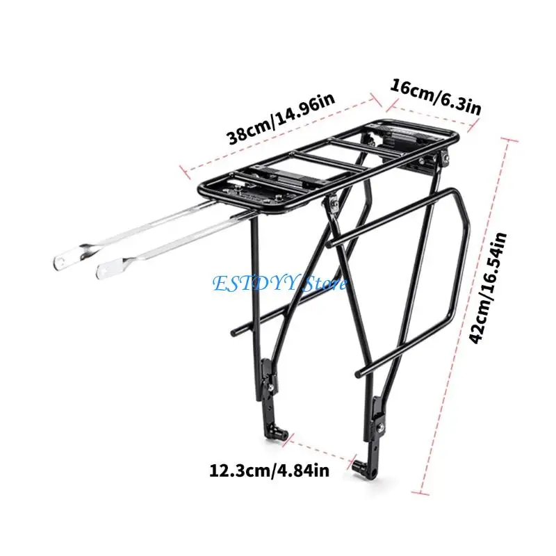 G6DE Adjusted Bicycles Pannier Rack Luggage Shelf Brackets Bike Rear Luggage Cargo Rack Pannier Rack Easy to Install