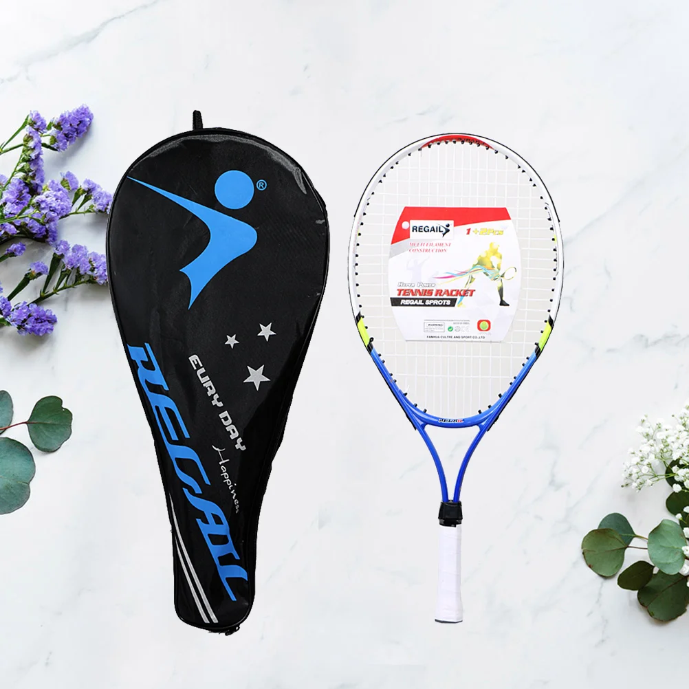 Tennis Accessories Racket Outdoor Toys Kids Badminton Racquet Cover Bag Blue Alloy Child