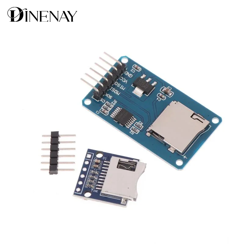 Interfacce SPI del modulo lettore di schede Mini TF da 2 pezzi con chip convertitore di livello 5 V/3,3 V per KIT fai da te