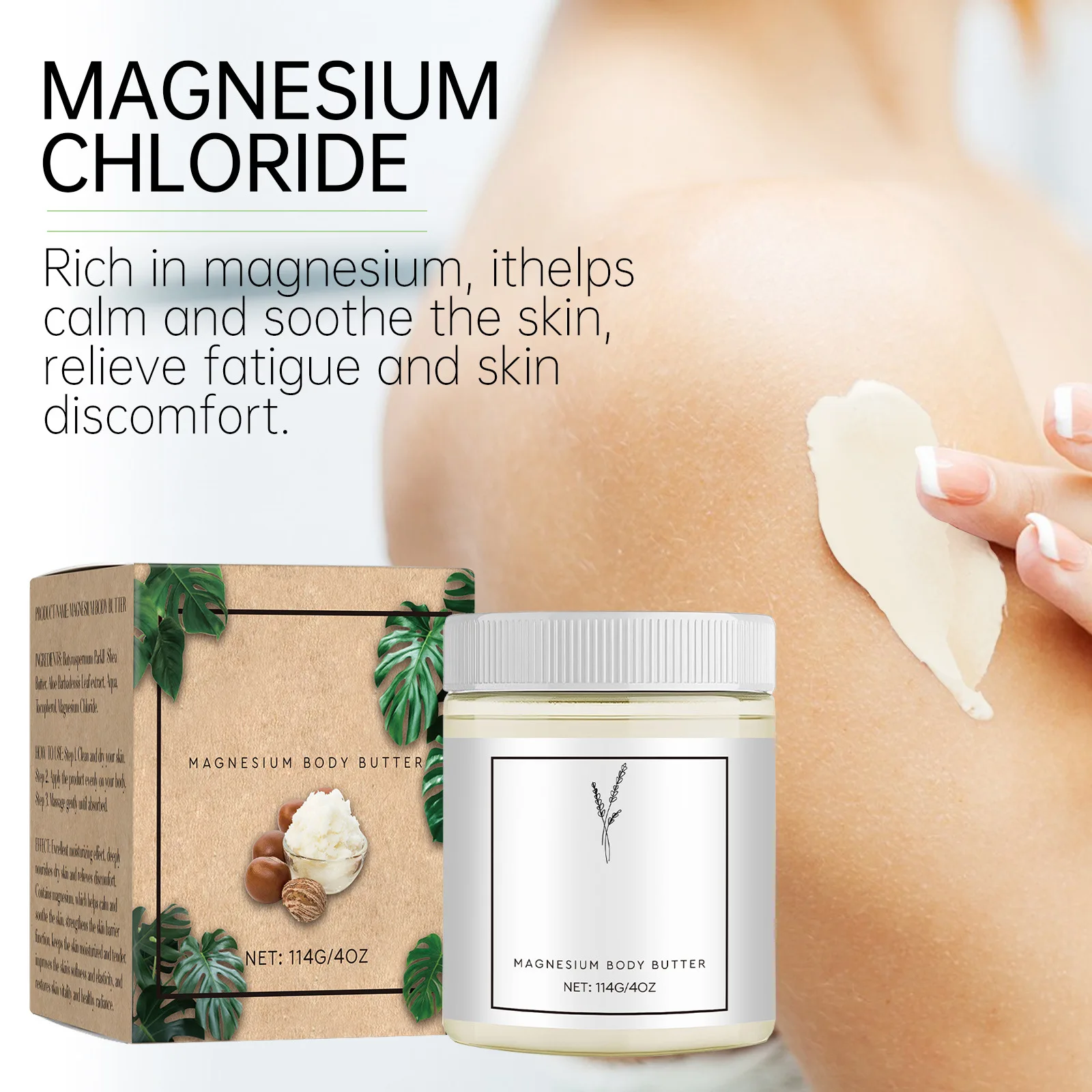 

Magnesium Body Butter Neuropathy Cream, Mama Oasis Lotion for Neuropathy, Deeply Moisturizes Skin, Keep Soft Smooth Care
